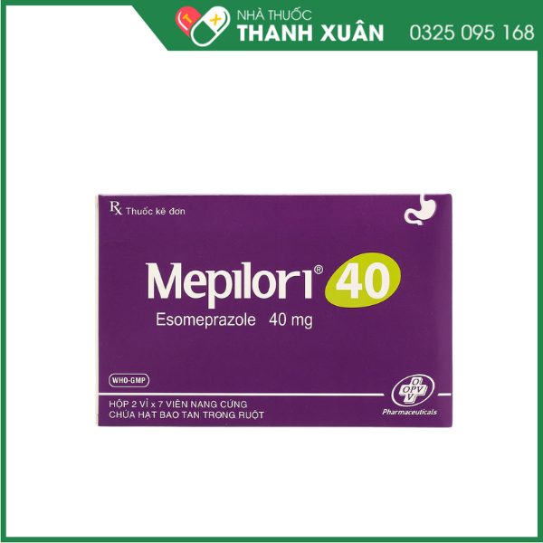 Mepilori 40 điều trị bệnh trào ngược dạ dày, loét dạ dày tá tràng